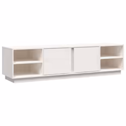 vidaXL Mobile Porta TV Bianco 156x40x40 cm in Legno Massello di Pino - Vista aggiuntiva 2