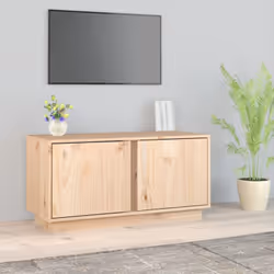 Questo elegante mobile porta TV in legno presenta un design alla moda e raffinato, che lo rende un'aggiunta pratica e decorat ...