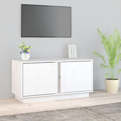 Vidaxl - Mobile Porta tv, Armadietti per tv Bianco 80x35x40,5 cm in Legno Massello di Pino