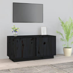 Vidaxl - Mobile Porta tv Nera 80x35x40,5 cm in Legno Massello di Pino