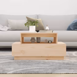 vidaXL Tavolino da Salotto 80x55x40,5 cm in Legno Massello di Pino - Vista aggiuntiva 3