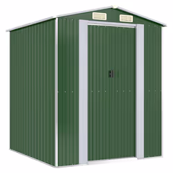 vidaXL Capanno da Giardino Verde 192x191x223cm Acciaio Zincato - Vista aggiuntiva 2
