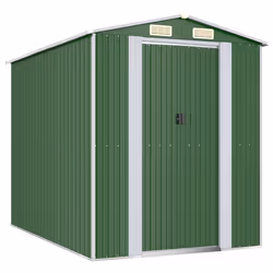 vidaXL Capanno da Giardino Verde 192x274x223 cm Acciaio Zincato - Vista aggiuntiva 2