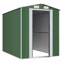vidaXL Capanno da Giardino Verde 192x274x223 cm Acciaio Zincato - Vista aggiuntiva 3