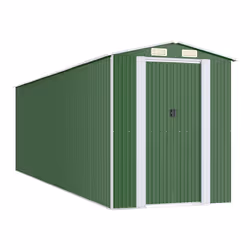 vidaXL Capanno da Giardino Verde 192x689x223 cm Acciaio Zincato - Vista aggiuntiva 2