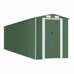 vidaXL Capanno da Giardino Verde 192x772x223 cm Acciaio Zincato - Vista aggiuntiva 2