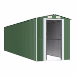 vidaXL Capanno da Giardino Verde 192x772x223 cm Acciaio Zincato - Vista aggiuntiva 3