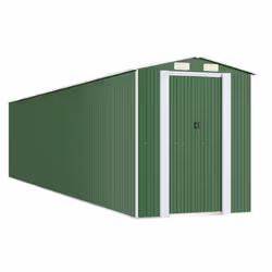 vidaXL Capanno da Giardino Verde 192x938x223 cm Acciaio Zincato - Vista aggiuntiva 2