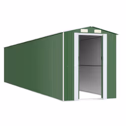 vidaXL Capanno da Giardino Verde 192x938x223 cm Acciaio Zincato - Vista aggiuntiva 3