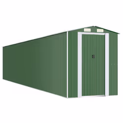 vidaXL Capanno da Giardino Verde 192x1021x223 cm Acciaio Zincato - Vista aggiuntiva 2