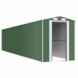 vidaXL Capanno da Giardino Verde 192x1021x223 cm Acciaio Zincato - Vista aggiuntiva 3