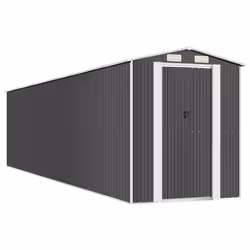 vidaXL Capanno da Giardino Antracite 192x855x223 cm in Acciaio Zincato - Vista aggiuntiva 2