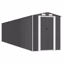 vidaXL Capanno da Giardino Antracite 192x938x223 cm in Acciaio Zincato - Vista aggiuntiva 2