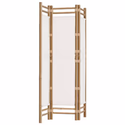 Divisorio Ambienti 3 Pannelli Pieghevole 120 cm Bambù e Telacod mxl 94595 - Vista aggiuntiva 2