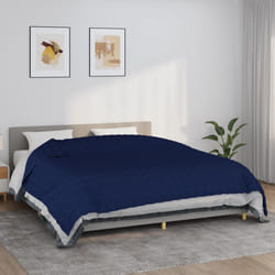 vidaXL Coperta Ponderata Blu 220x260 cm 11 kg Tessuto