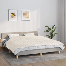 Coperta Ponderata, Coperta Antistress Crema Chiaro 155x220 cm 11 kg Tessuto Vidaxl