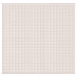 vidaXL Coperta Ponderata Crema Chiaro 220x235 cm 11 kg Tessuto - Vista aggiuntiva 3