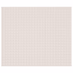 vidaXL Coperta Ponderata Crema Chiaro 220x260 cm 15 kg Tessuto - Vista aggiuntiva 3
