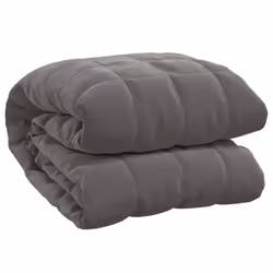 vidaXL Coperta Ponderata Grigia 150x200 cm 11 kg Tessuto - Vista aggiuntiva 2