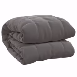 vidaXL Coperta Ponderata Grigia 155x220 cm 11 kg Tessuto - Vista aggiuntiva 2