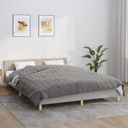 Coperta Ponderata, Coperta Antistress Grigia 200x225 cm 9 kg Tessuto Vidaxl