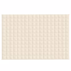 vidaXL Coperta Ponderata Crema Chiaro 120x180 cm 9 kg Tessuto - Vista aggiuntiva 3