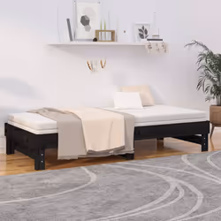 VidaXL 823398 divano Divano letto Nero - Vista aggiuntiva 4