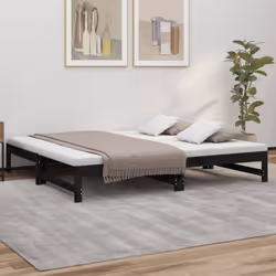 Questo versatile divano letto in legno può essere utilizzato come letto nella vostra camera da letto e si adatta perfettament ...