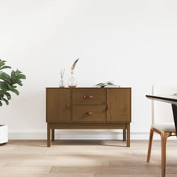 Vidaxl - Credenza Marrone Ambra 110x40x78 cm in Legno Massello di Pino