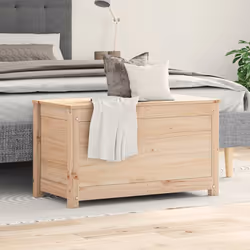 Contenitore Portaoggetti 80x40x45,5cm Legno Massello Pinocod mxl 73412 - Vista aggiuntiva 3
