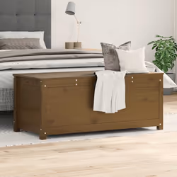 vidaXL Contenitore Portaoggetti Ambra 110x50x45,5cm Massello di Pino - Vista aggiuntiva 3