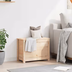vidaXL Contenitore Portaoggetti 60x32x45,5 cm Legno Massello Pino - Vista aggiuntiva 3