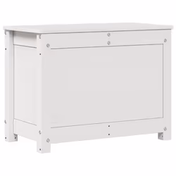 vidaXL Contenitore Portaoggetti Bianco 60x32x45,5cm Massello di Pino - Vista aggiuntiva 2