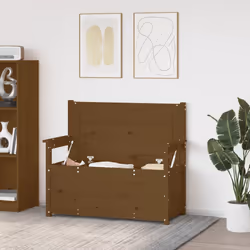 vidaXL Panca Marrone Ambra 112,5x51,5x96,5cm in Legno Massello di Pino - Vista aggiuntiva 2