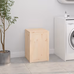 vidaXL Contenitore per Bucato 44x44x66 cm Legno Massello Pino - Vista aggiuntiva 3