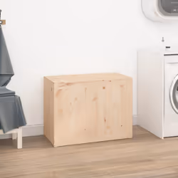 vidaXL Contenitore per Bucato 88,5x44x66 cm Legno Massello Pino - Vista aggiuntiva 3