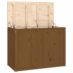 vidaXL Contenitore per Bucato Ambra 88,5x44x66 cm Legno Massello Pino - Vista aggiuntiva 2