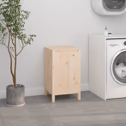 vidaXL Contenitore per Bucato 44x44x76 cm Legno Massello Pino - Vista aggiuntiva 3