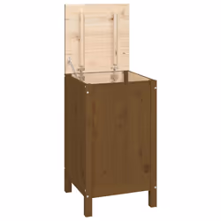 vidaXL Contenitore per Bucato Ambra 44x44x76 cm Legno Massello Pino - Vista aggiuntiva 2