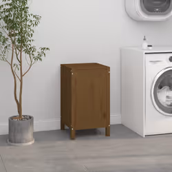 vidaXL Contenitore per Bucato Ambra 44x44x76 cm Legno Massello Pino - Vista aggiuntiva 3