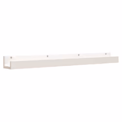 vidaXL Mensole da Parete 2 pz Bianco 110x12x9cm Legno Massello di Pino - Vista aggiuntiva 3