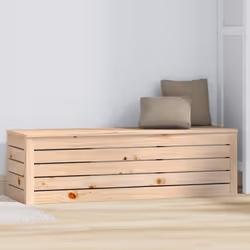 vidaXL Contenitore Portaoggetti 109x36,5x33 cm Legno Massello Pino - Vista aggiuntiva 3