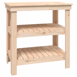 vidaXL Banco da Lavoro 78,5x50x80 cm in Legno Massello di Pino - Vista aggiuntiva 2