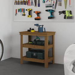 Banco da Lavoro Miele 78,5x50x80 cm in Legno Massello di Pino Vidaxl 3476