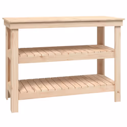 vidaXL Banco da Lavoro 110,5x50x80 cm in Legno Massello di Pino - Vista aggiuntiva 2