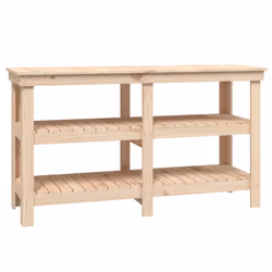 vidaXL Banco da Lavoro 142,5x50x80 cm in Legno Massello di Pino - Vista aggiuntiva 2