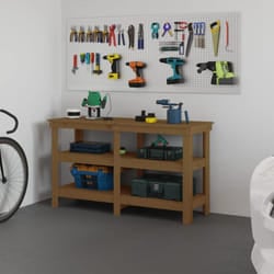 Banco da Lavoro Miele 142,5x50x80 cm in Legno Massello di Pino Vidaxl 1161