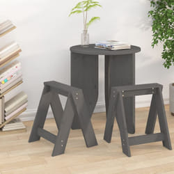 Vidaxl - Sgabelli 2 pz grigio 40x40x45 cm in Legno Massello di Pino