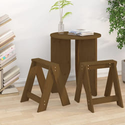 Vidaxl - Sgabelli 2 pz Marrone Ambra 40x40x45 cm Legno Massello di Pino
