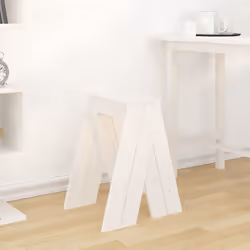 vidaXL Sgabelli 2 pz Bianchi 40x40x60 cm in Legno Massello di Pino - Vista aggiuntiva 3